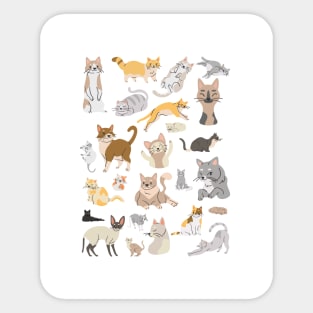 Many Cats Sticker